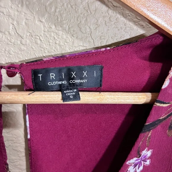 Trixxi Floral Mini Dress Short Sleeve - Picture 2 of 4